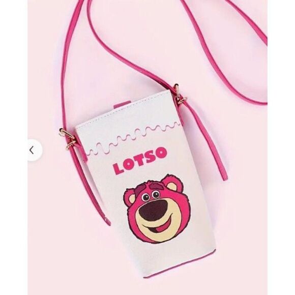 Disney Water Bottle / phone, etc Holder With adjustable Strap NEW Lotso - Picture 1 of 3